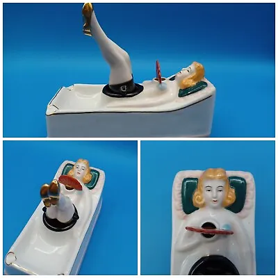 Vintage 40s 50s Risque Pin-Up Porcelain  Naughty Nodder  Ashtray Japan • $129.99