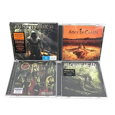 4x Heavy Metal Rock CD Lot Machine Head Alice In Chains Disturbed Slayer • $34.95