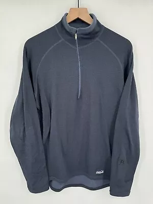 Vtg Patagonia R1 Regulator 1/4 Zip Fleece Pullover Mens Medium Micro Grid Waffle • $47.99