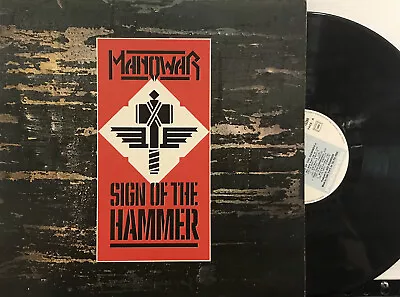 Manowar – Sign Of The Hammer LP 1984 Virgin – 70284 VG+/VG+ [FRANCE] • $59.95