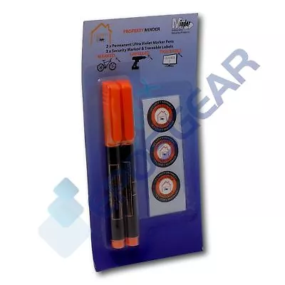 2 Permanent Ultra Violet Security Property Marker Marking Pens Invisible UV Ink • £3.69