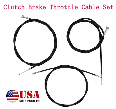 3PCS Black Universal Motorcycle Cable Kit Clutch Brake Throttle Choke Cable Line • $22.55