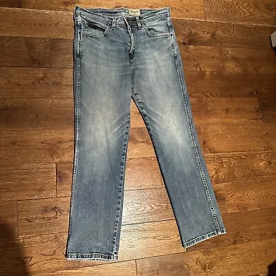 Wrangler Mens Jeans W34 L30 Blue Straight Leg • £5