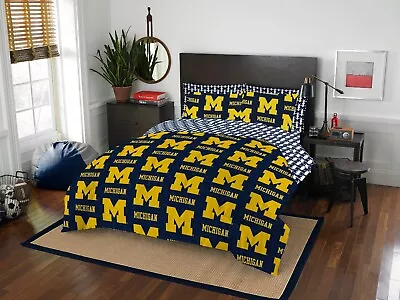 Michigan Wolverines Full Bed In A Bag Comforter Set 7 Piece Official NCAA • $71.99
