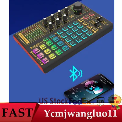 Live Streaming Audio Mixer Bluetooth DJ Sound Mixing Console Board Voice Changer • $39.90
