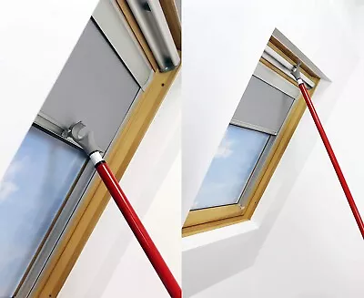 1.2m - 3m Fakro Compatible Roof Rod Pole   For Opening Windows And Blinds • £28.99