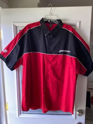 Mercury Outboards Fishing Tournament Shirt - Button Up -Red/Black Mens - 2XL • $21.95