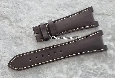 £240 • Buy Genuine Patek Philippe Nautilus 25/18mm Brown Rubberised Leather Watch Strap NEW