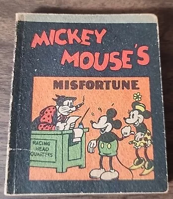 Vintage 1934 MICKEY MOUSE'S MISFORTUNE Whitman Book • $22