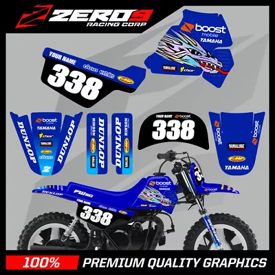 Yamaha Pw50 Graphics Kit Peewee Graphics Mini Bike Troy / Boost Blue • $62.11