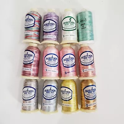 11 New Marathon Machine Embroidery Thread Vscose Rayon Variegated & Metallic • $24.95