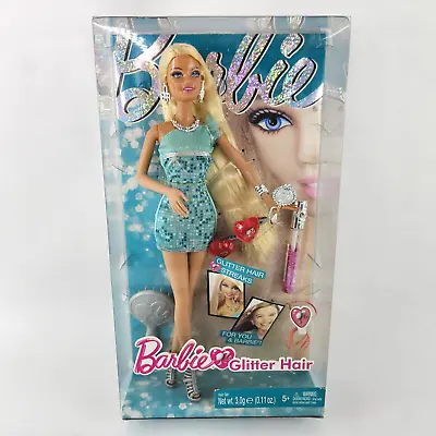 BARBIE Loves Glitter T7433 Fashion Mattel Hair & Nails Teal Dress 2010 NEW • $69.95