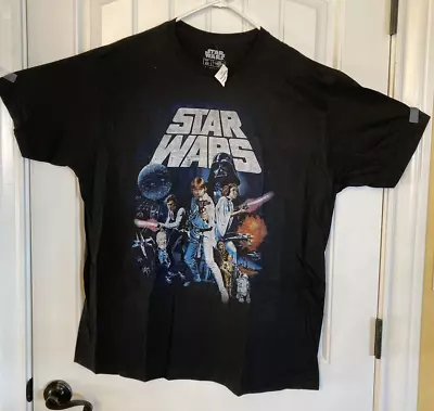 Disney Star Wars Vintage Poster Allover Print Adult T-Shirt 2XL NWT • $25