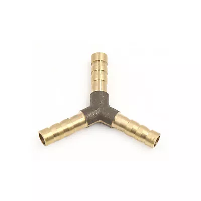 6mm Diameter Brass Straight Tee Y Shape Fuel Hose Tube Connector Joiner Adapter • $8.69