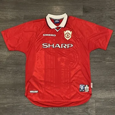 Rare Manchester United 1999 European Cup Player Issue (Code 2) Shirt - Size XL • £799.99