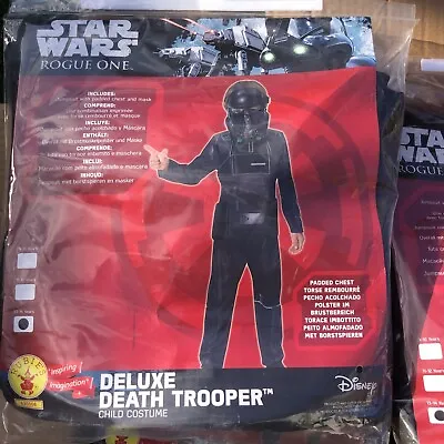£14.99 • Buy Deluxe Death Trooper Fancy Dress Costume Star Wars Rogue One Villain Kids 13-14