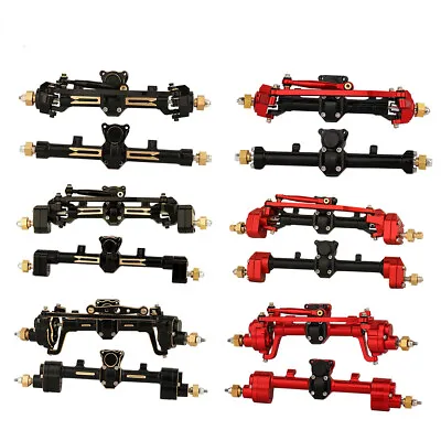 1:24 Aluminum Brass SCX24 Portal Straight Axle For 1/24 RC Crawler Car Upgrade • $47.51