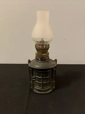 Vintage Black Lantern Miniature Oil Lamp • $16