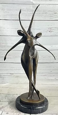 Mid Century Dance Statue:Signed Milo Bronze Sculpture Abstract Shall We Dance NR • $314.65