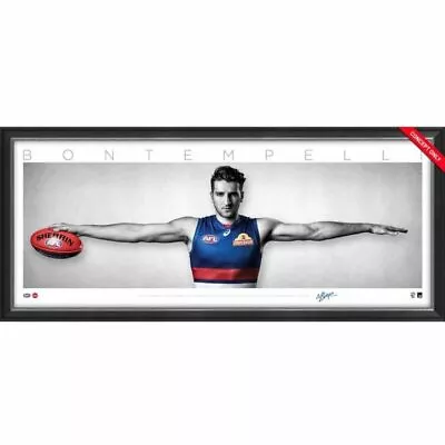 Marcus Bontempelli Western Bulldogs Signed Framed Wings Poster Afl Memorabilia • $164.99