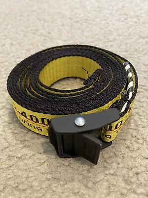 Off-White Industrial Belt  Unisex Adjustable 80cm RRP $220 Yellow Official • $125