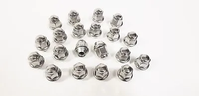 20 Pack 1/2 Inch Lug Nuts Stainless Steel Capped For Aluminum Trailer Wheel Rims • $36.97