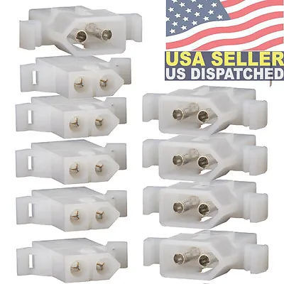 2 Pin Molex Connector Lot 5 Matched Sets W/14-20 AWG .093  Pins Free Hanging • $10.41