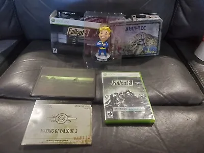 $69.95 • Buy Fallout 3 XBOX 360 Collectors Edition CIB Artbook Game Bobblehead Tested 