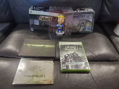 $69.95 • Buy Fallout 3 XBOX 360 Collectors Edition CIB Artbook Game Bobblehead Tested 