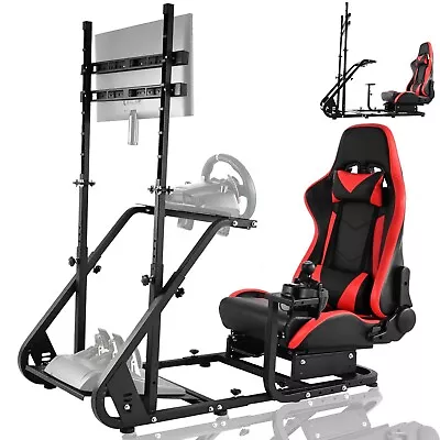 Marada Racing Simulator Cockpit With Monitor Stand Seat Fit Logitech G923 G920 • £339.99