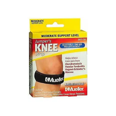 Mueller Knee Strap Jumpers Moderate Support Antimicrobial Adjustable One Sz 3 Pk • $30