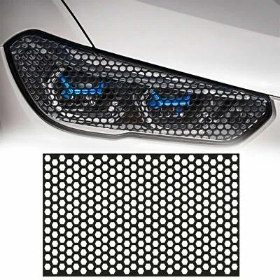 $5.38 • Buy Car Rear Tail Light Cover Black Honeycomb Sticker Tail-lamp Decal Accessories