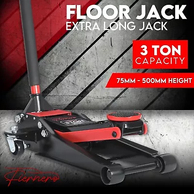 NEW 3 Ton Hydraulic Floor Jack Trolley Low Profile Car Quick Lifting 75-500mm FS • $220