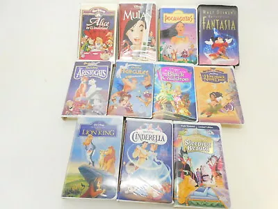 WALT DISNEY Video Masterpiece Collection LOT Of 11 RARE VHS Tapes Home Movies • $29.95