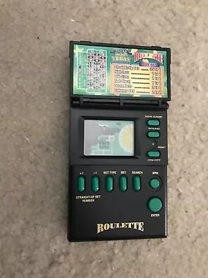 Vintage 1994 Mini Vegas Poker Roulette Flip Top Game By Micro Games ***Read • $2.99