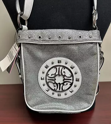 Miss Me Silver Studded Crossbody Purse~NEW Y2K From The Buckle • $20.99