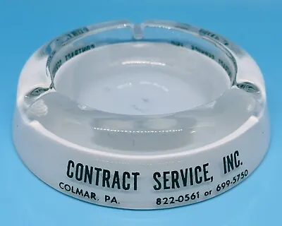 Vintage Glass Ashtray Contract Service Inc Transport Company Colmar PA • $20.99