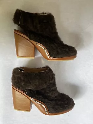 A Detacher Fur Booties 9 Shoes Boots Leather  • $55