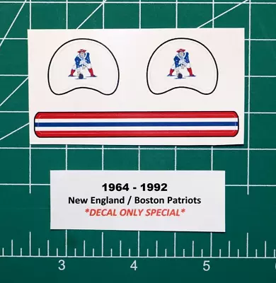 1964 - 1992 New England Patriots Football Gumball Helmets *DIECUT DECALS ONLY* • $2