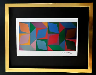 Victor Vasarely + Signed Geometric Abstract Print From 1970 + With New Frame • $159