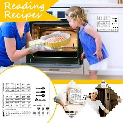 £3.06 • Buy Kitchen Conversion Chart Cooking Times British Metric Weight Stickers Sign K2T0