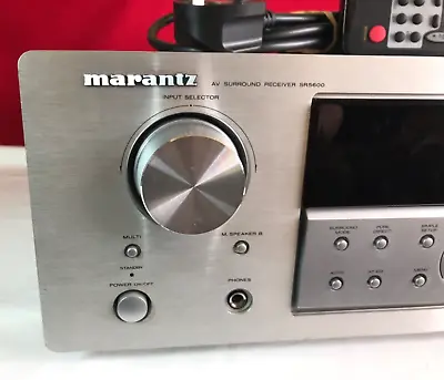 Marantz Sr5600 Av Surround Sound Receiver Rare Silver 7.1 Channel Plus Remote  • £174.95