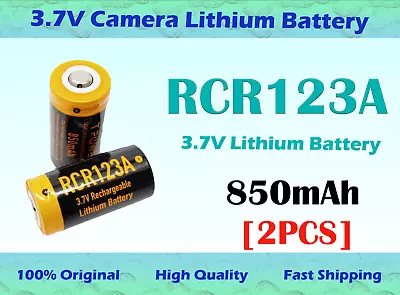 Tpower 2x RCR123a Rechargeable INR 16340 3.7V 850mAh Lithium Li-ion Battery • $13.59