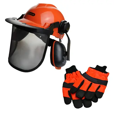 £29.95 • Buy Rocwood Chainsaw Forestry Safety Helmet And Chainsaw Gloves Size 12 XXLarge