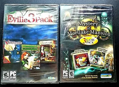 2 Mystery Computer Games Mystery Of Mortlake Mansion Eville Vampireville New • $8.49