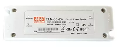 Mean Well ELN-30-24 Outdoor Waterproof 30W AC / DC LED Driver Power Supply IP64 • $7.79