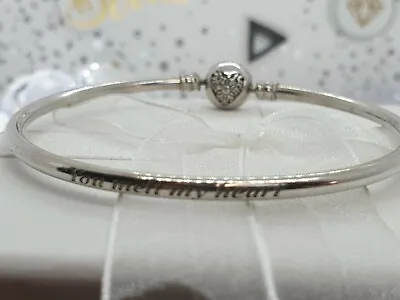 $55 • Buy PANDORA 925 Sterling Moments Bangle Limited Edition You Melt My Heart Size M