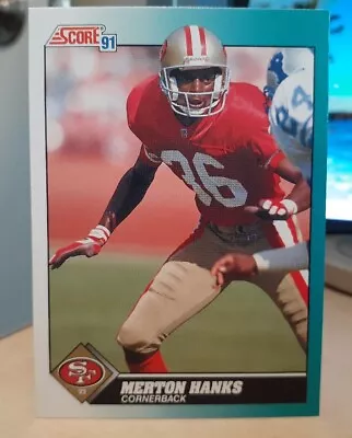 1991 Score Rookie UPDATE Merton Hanks #78T IOWA HAWKEYES SAN FRANCISCO 49ERS • $5.99