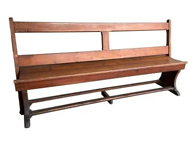 £435 • Buy Antique Pitch Pine Old Chapel Or Church Bench - Old Pew Seat - Reversible - UKAA