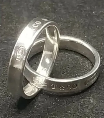 £149.90 • Buy Tiffany & Co. 1837® AG 925 Sterling Silver Interlocking Circles Ring
